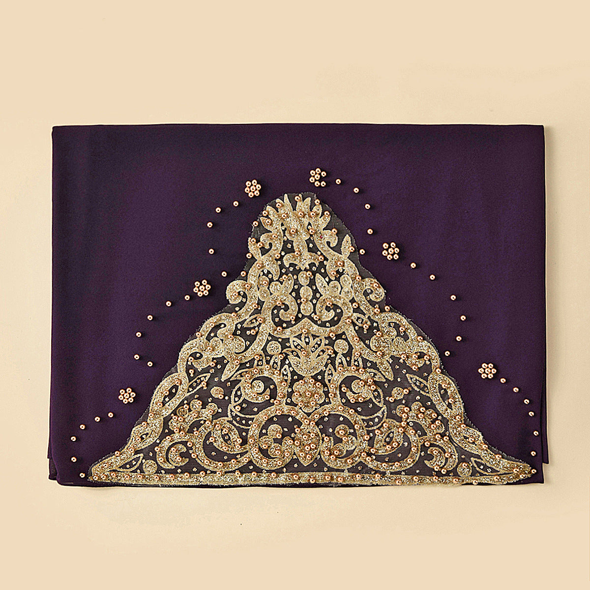 A091  Chiffon beaded hijab(MOQ: 3 pieces）