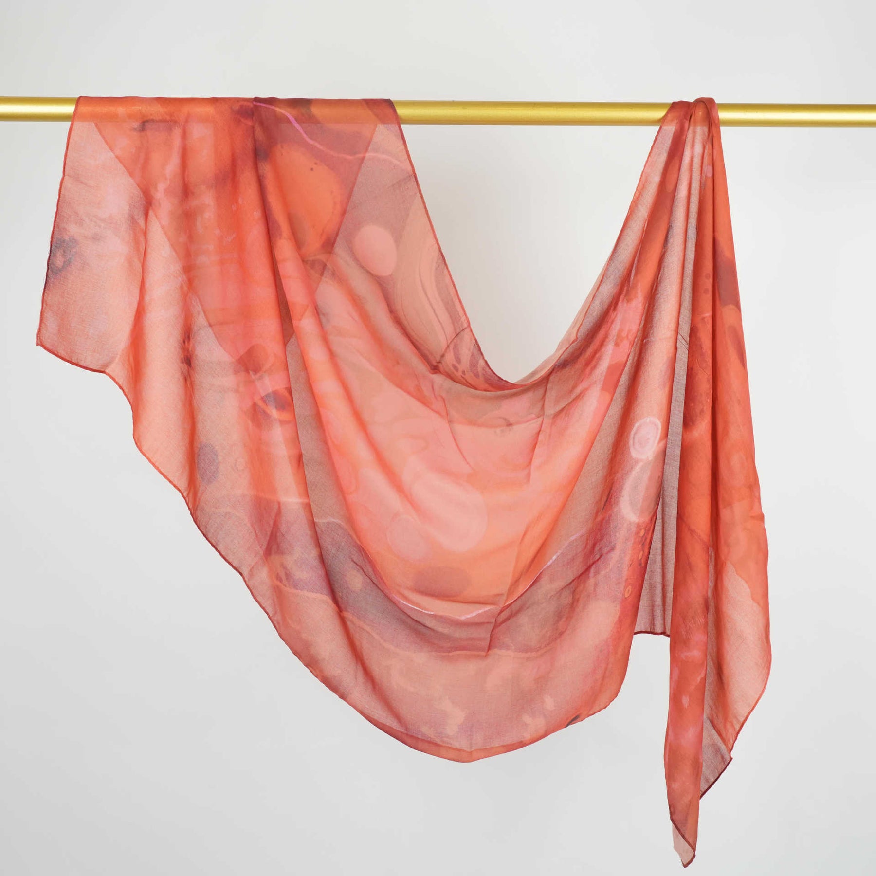BF007  Polyester-cotton tie-dye watercolor hijab