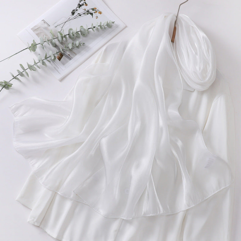 OGS01  Plain Glossy Organza Silky-Look Hijab