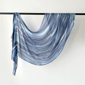 SS007  Gradient Rainbow Collection Short Tassel Crinkled Hijab