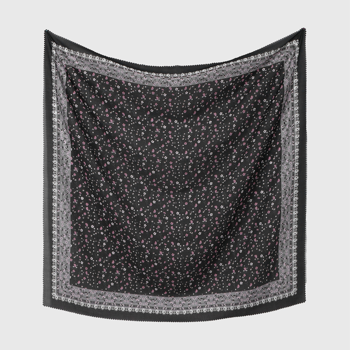 SM013  110*110cm Printed Voile Sun-Shading Square Scarf