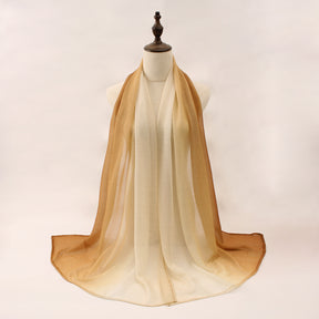 Z0A70004  Mercerized cotton colorblock thin hijab