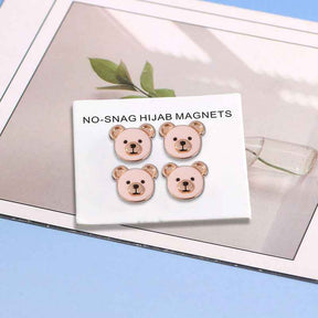 JS3  Pink Panda Bear Hijab Magnetic Clasp - MOQ: 300 pcs/color