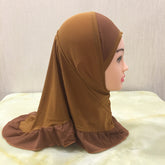 H107 Crystal linen plain instant hijab