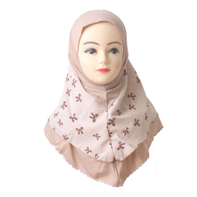 H032 6-10 years old Crystal linen instant hijab