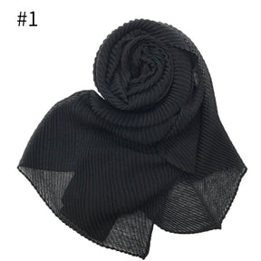 ND349  Plain Breathable Voile Twill Crinkle Hijab