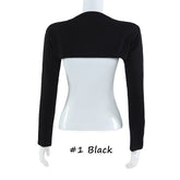 YZ17  Solid color modal cotton bottoming shoulder sleeves