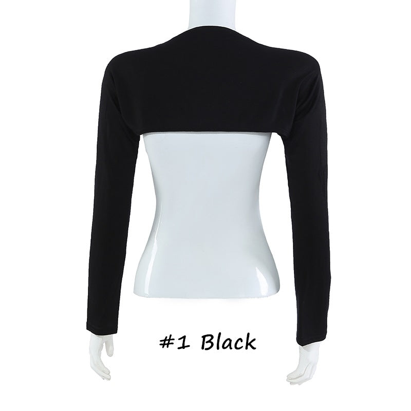 YZ17  Solid color modal cotton bottoming shoulder sleeves