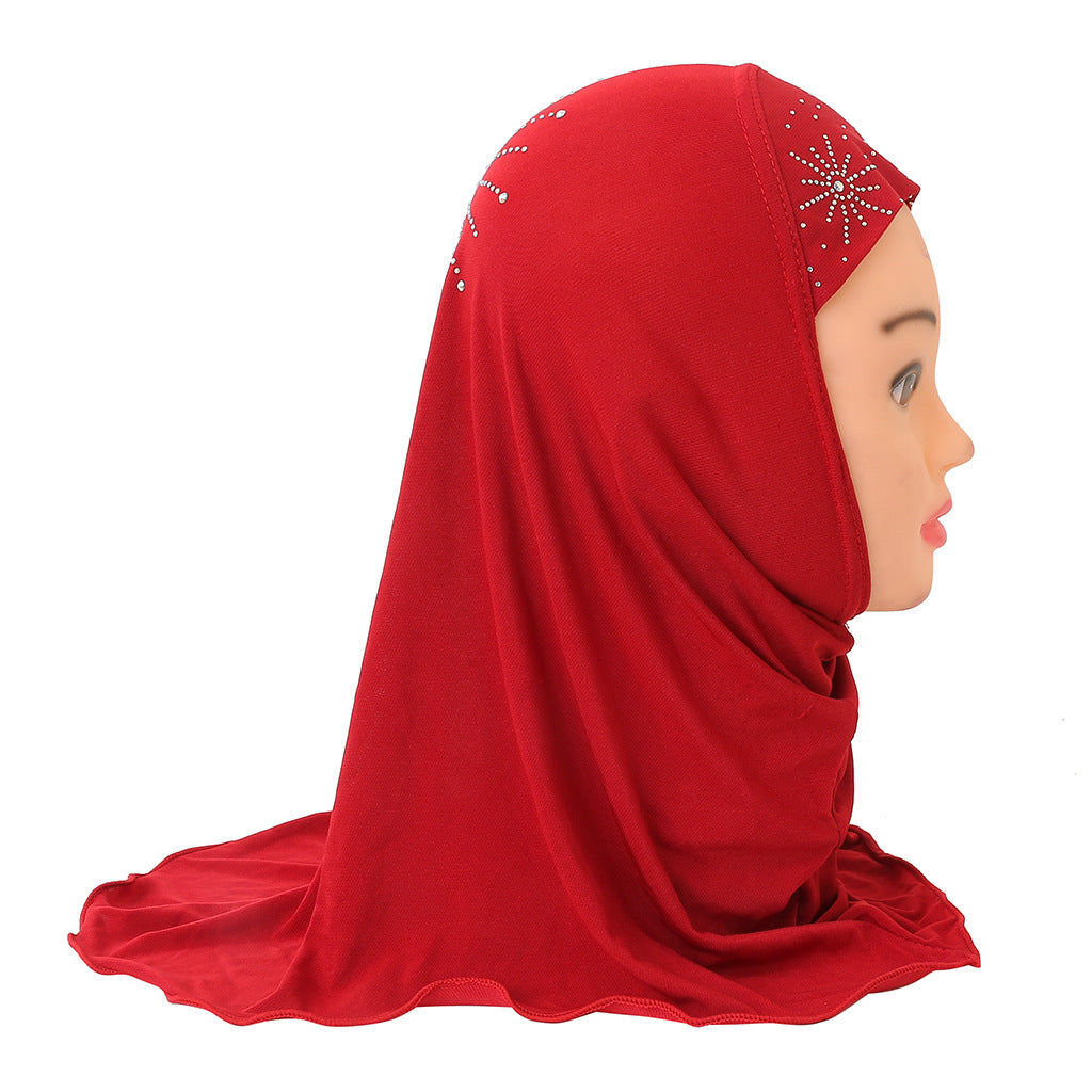 H042 2-7 years old plain hijab turban hat