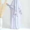 1 - Light Gray Abaya + Hijab