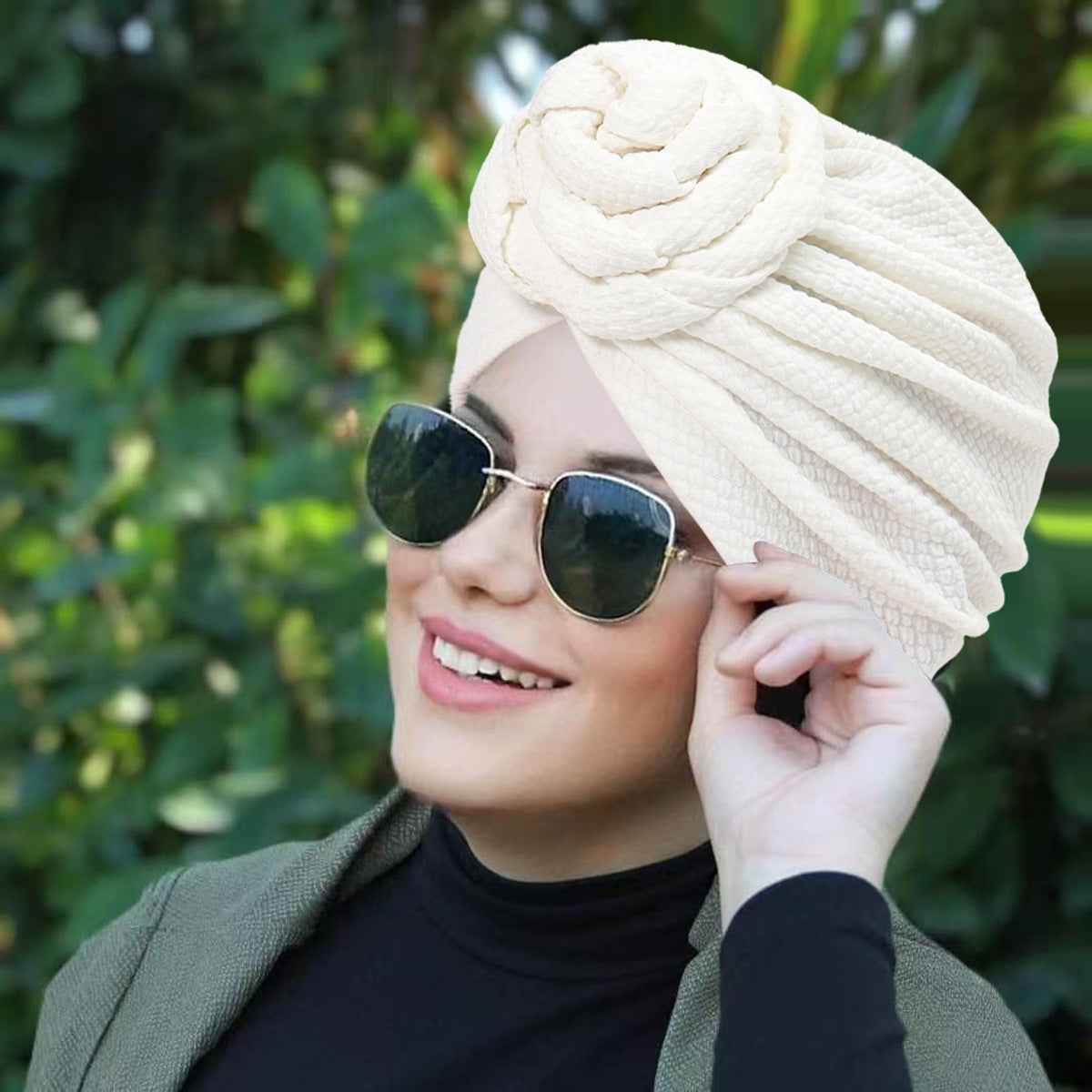 9366 Floral Bubble Turban cap-Made-to-Order Product