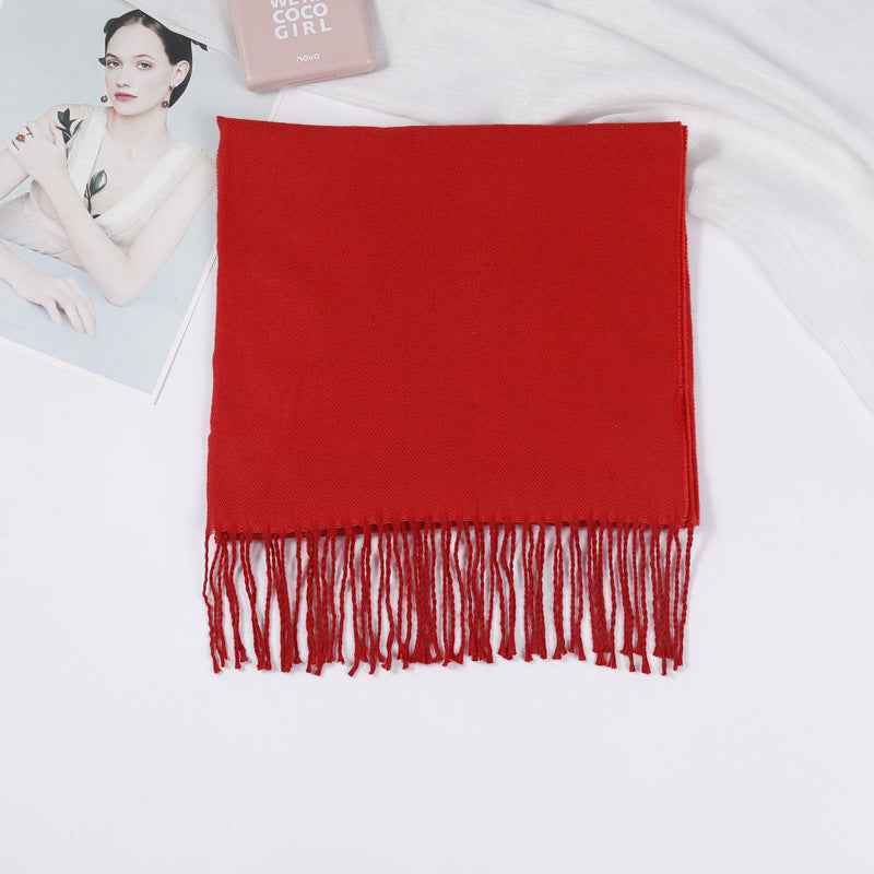 TL-32  Fashion Plaid Faux Cashmere Scarf