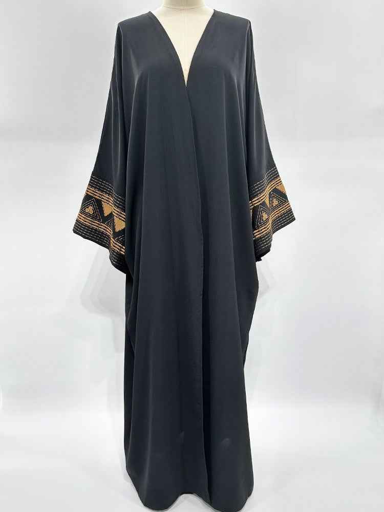 F418  Fashionable outerwear embroidered abaya
