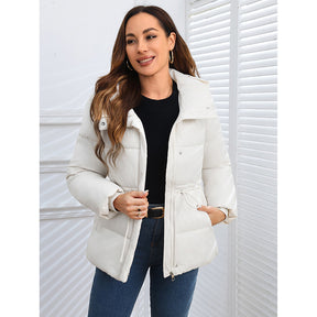 WAN827  Women's Petite Slim Winter Hooded Cotton-Padded Jacket
