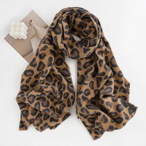 FH23-5104 Leopard print printed winter scarf