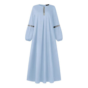 JR001  Sequin - fashionable sequin casual loose-fit long dress