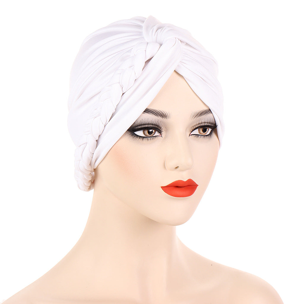 M03 fashion plain hijab turban hat