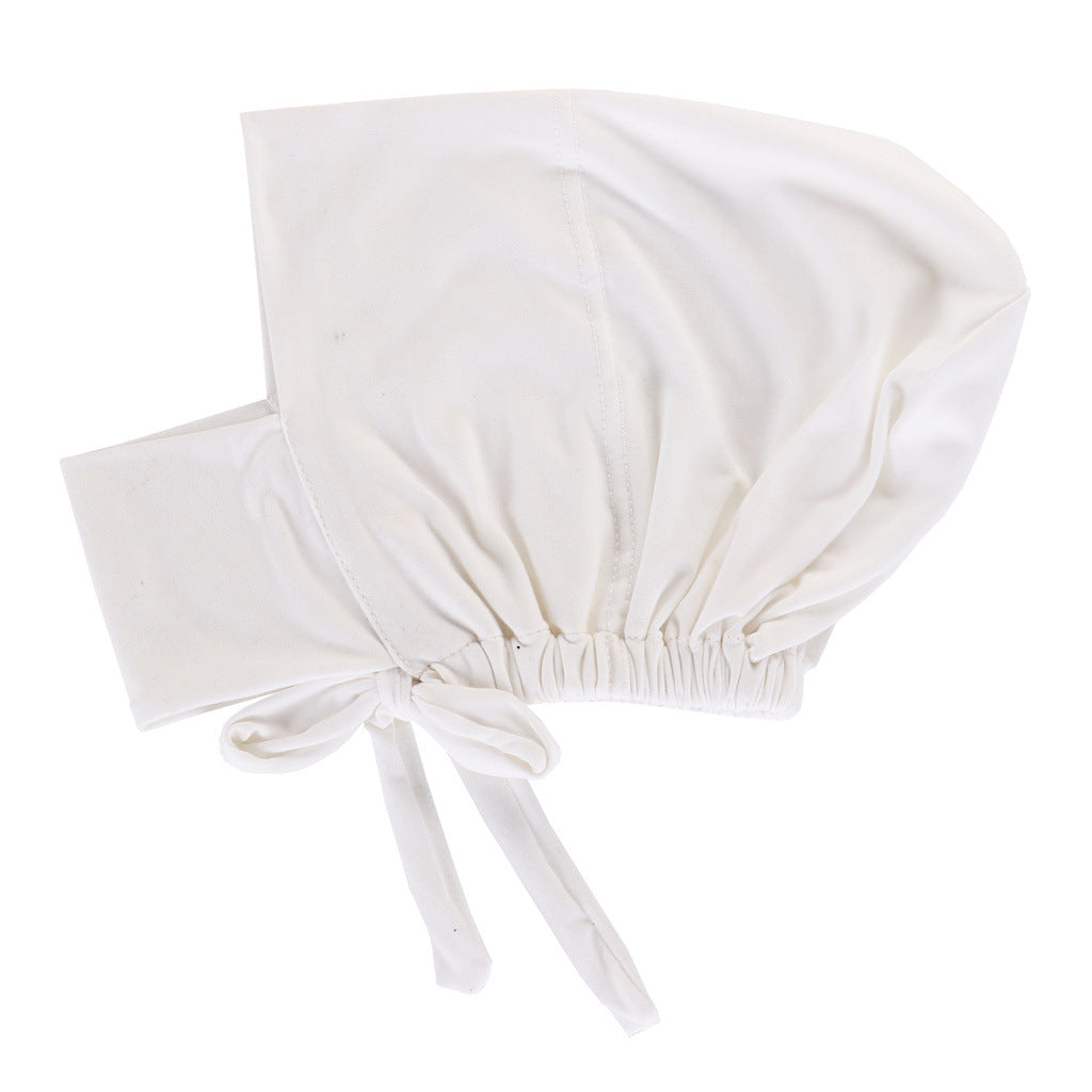 8022  Plain Polyester Adjustable Elastic Strap Closed Cap