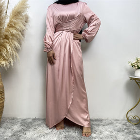 6345 plain muslim abaya dress