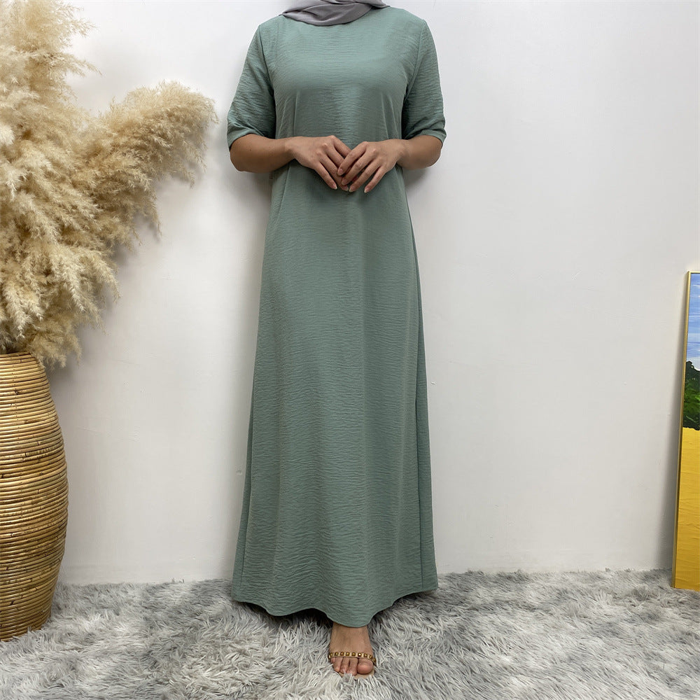 6722 plain muslim abaya