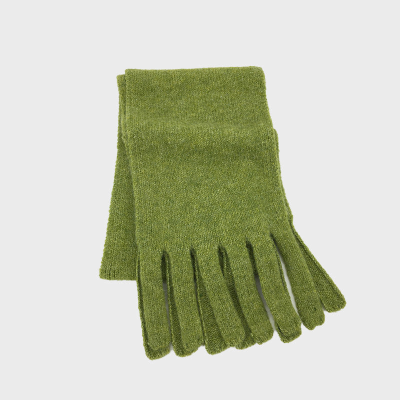 Ywzz-2023-008 Solid Color Knitted Fringed Wool Blend Scarf