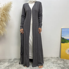 19060-1 plain muslim abaya Cardigan dress