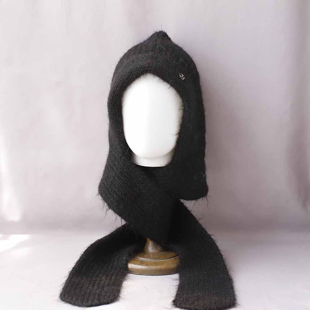 QD5-124  Fall Winter Thickened Faux Cashmere Hijab Cap