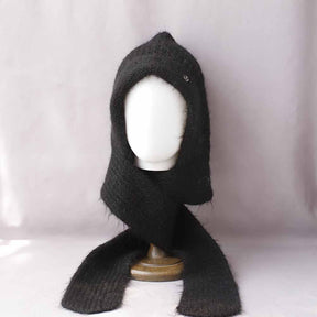 QD5-124  Fall Winter Thickened Faux Cashmere Hijab Cap