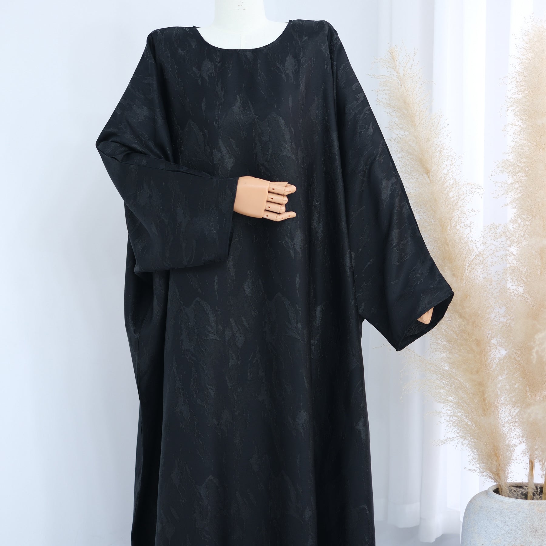 LRDB002  Fashionable printed plus size dress + hijab 2-piece set