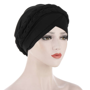 M04 fashion plain hijab turban hat