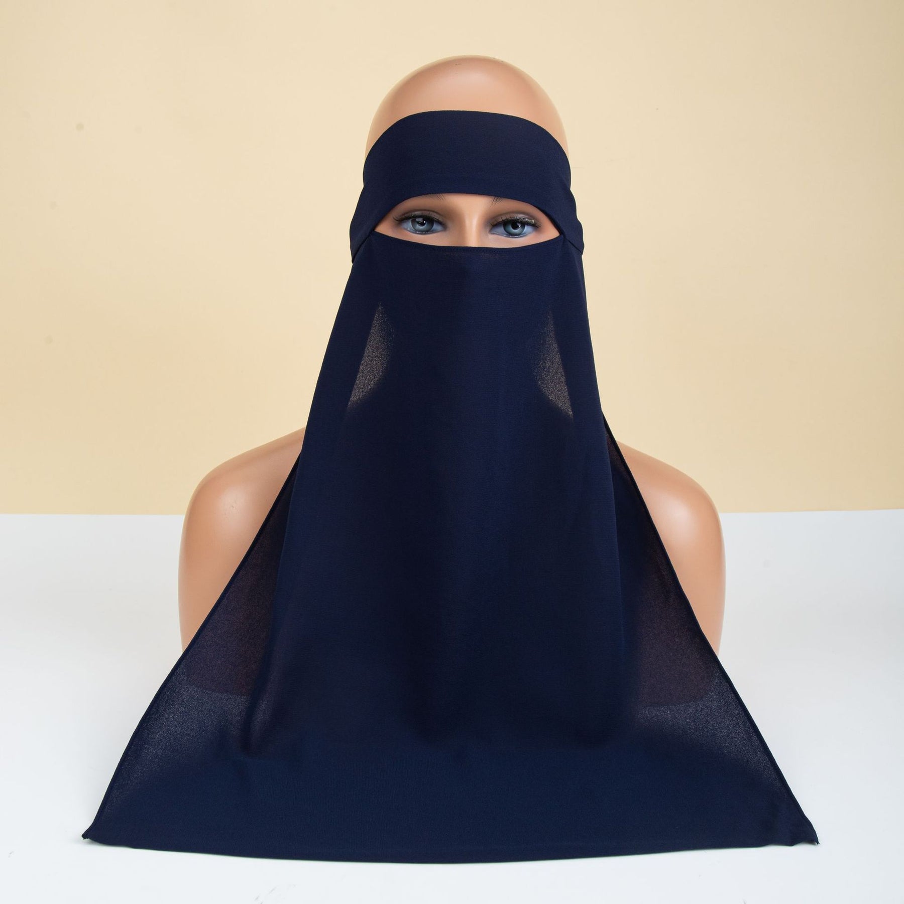 8.6-3  Plain Chiffon Hijab Face Niqabs Veil