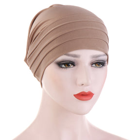 TJM-水晶麻三条杠 plain hijab turban hat