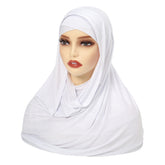 8216  Solid color forehead cross head scarf Middle East Malay headscarf Amazon hijab scarf hat