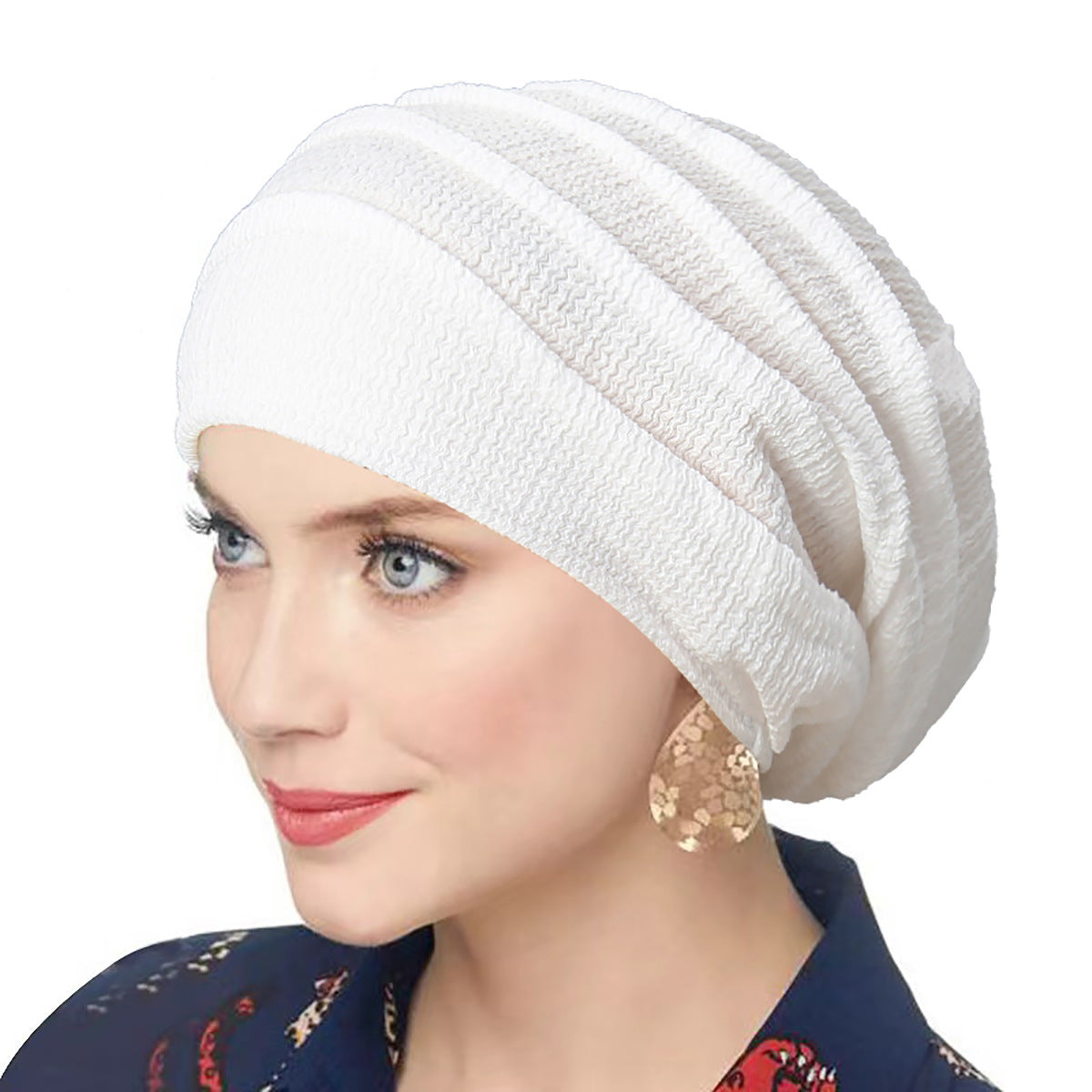 QD032 New all-match elastic women's headscarf bottoming hat