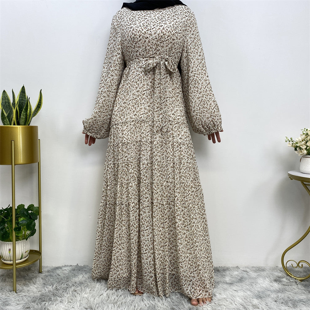 m6527 floral muslim abaya dress