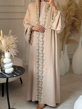 216  Lace-Trimmed Abaya Dress