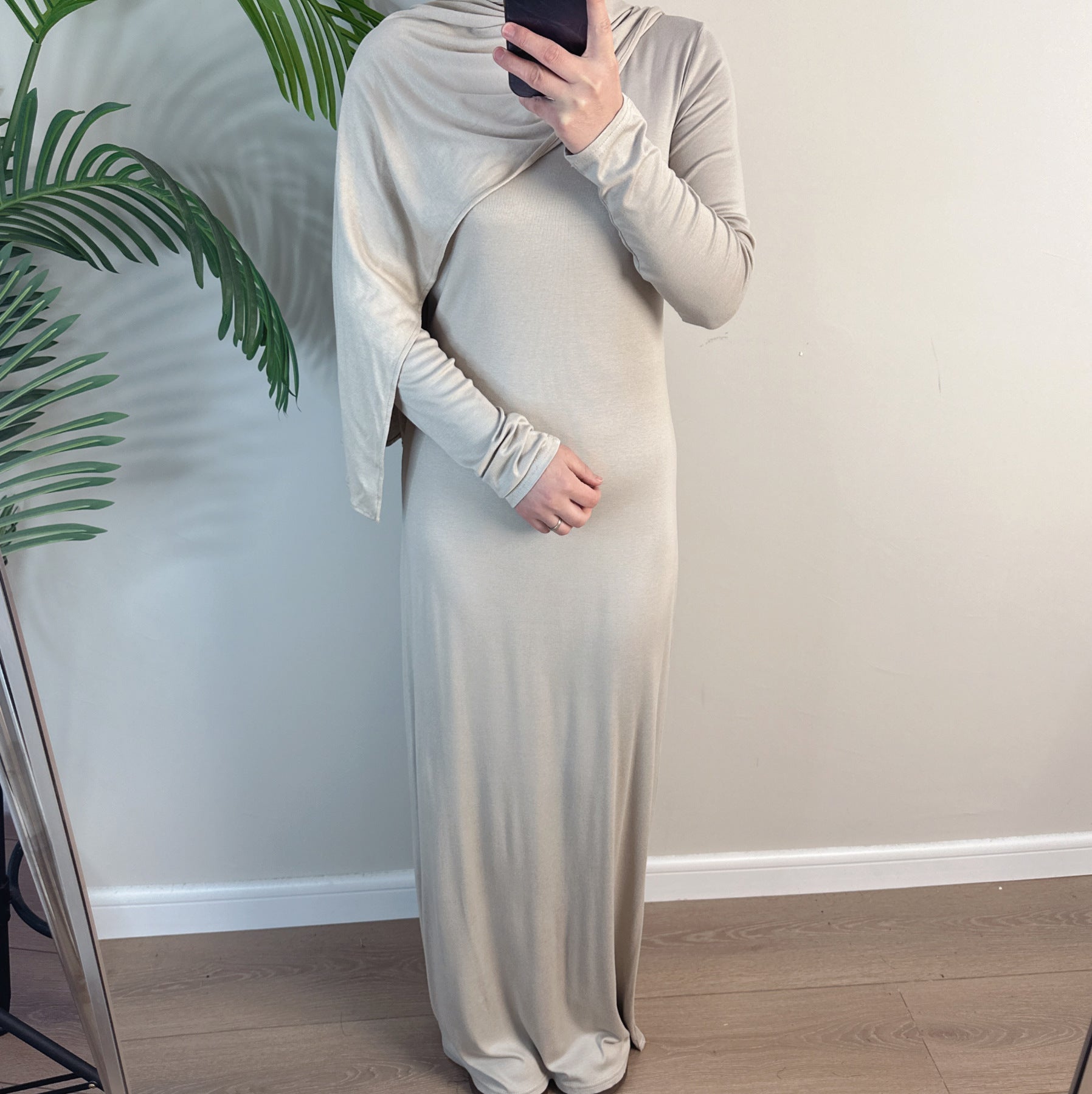 LR933  Solid color modal cotton dress