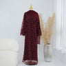 1 - Wine Red Open Abaya + inner dress + hijab