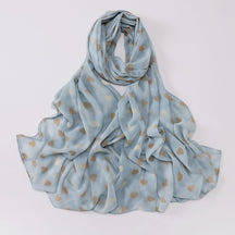 W-0022  Ditsy Floral Printed Pearl Chiffon Hijab