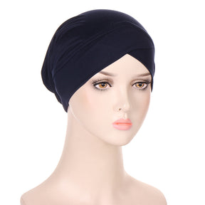 plain hijab tuiban hat