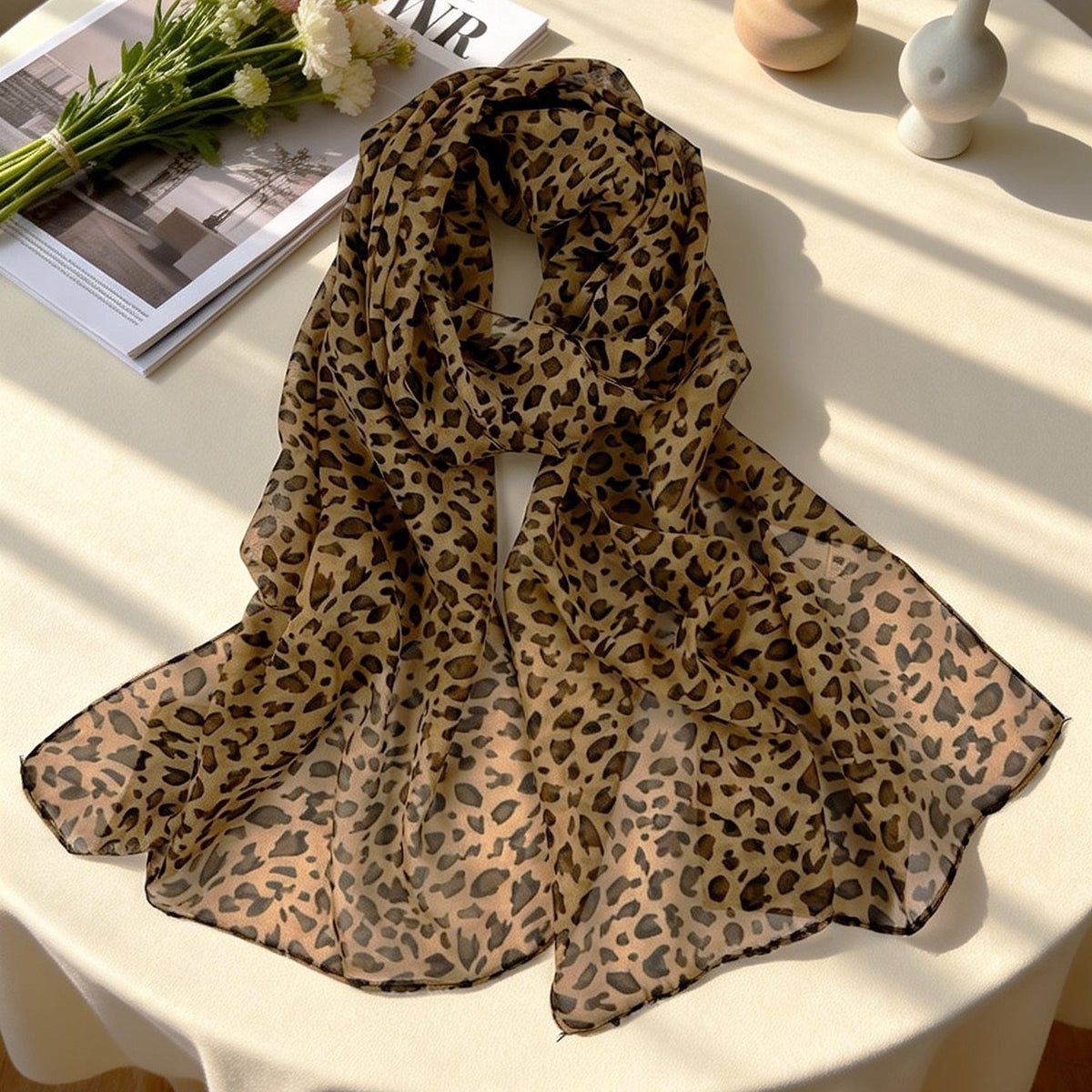 XX2001   Versatile Printed Chiffon Scarf