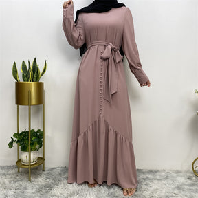 6533 plain muslim abaya dress