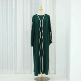 LR962  Plain Bow Abaya Dress Set