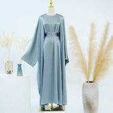 LR806  Elegant Abaya Two-Piece Set + Crystal Chain