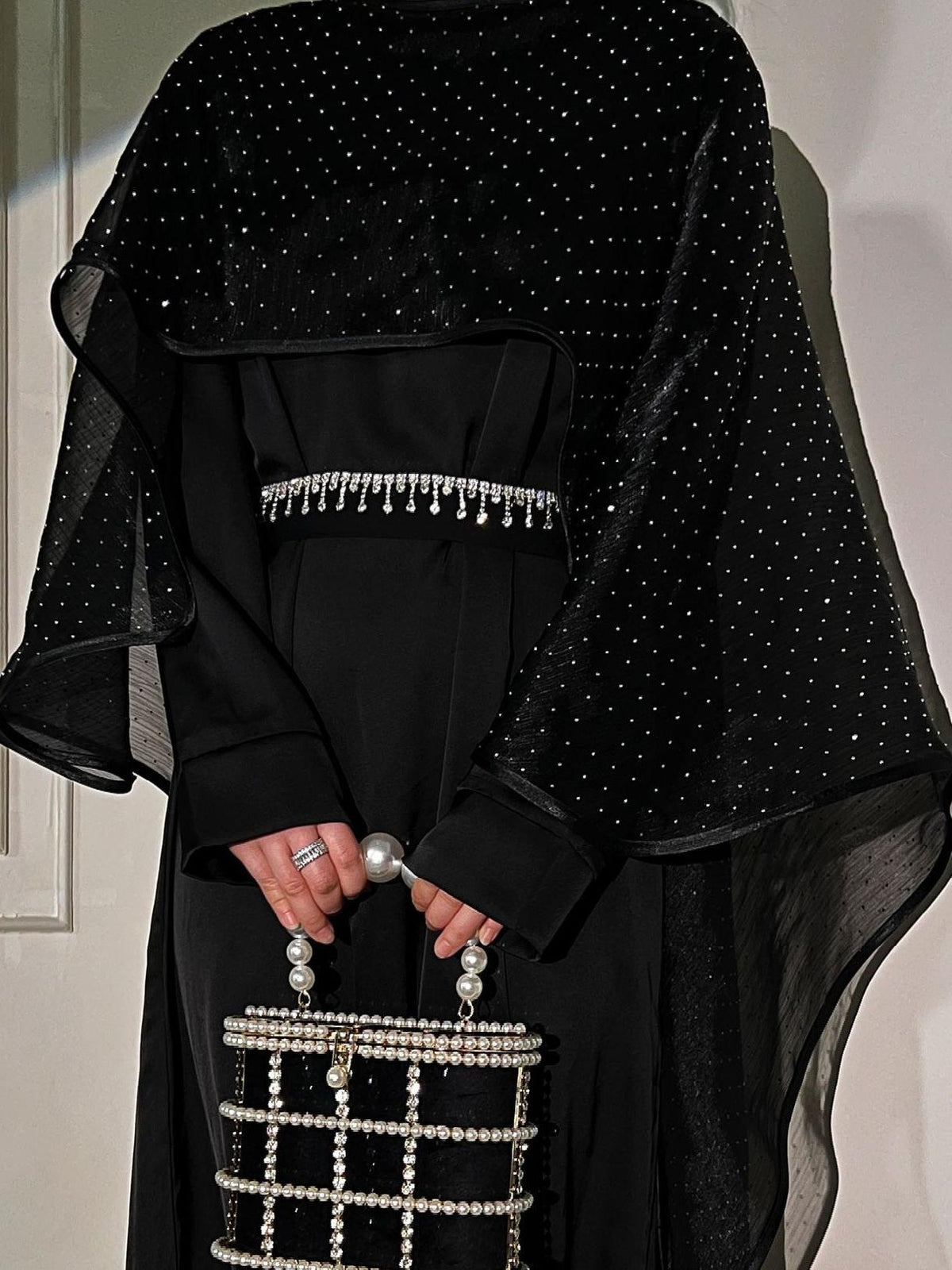 PFXK Muslim simple cloak starry sky abaya