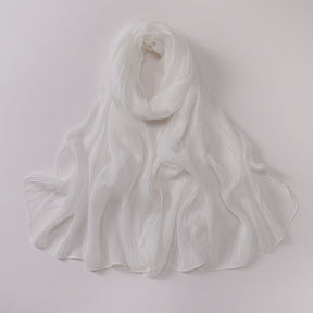 B-240510-1  Crumpled silk scarf (MOQ:2)