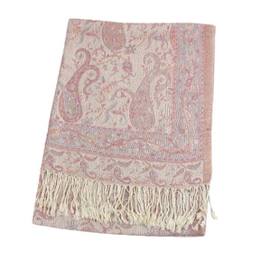 WJ046  Paisley Faux Cashmere Tassel Layering Scarf