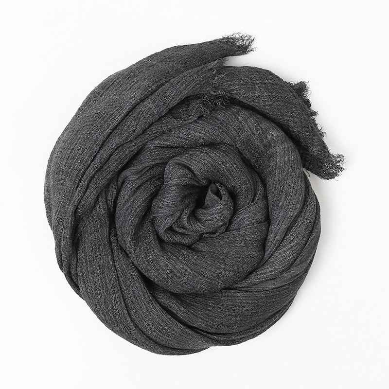 CCX-01  Breathable Textured Rayon Hijab with Raw Trim