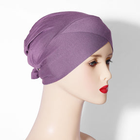 ORU-01  Solid color modal new base cap solid color headscarf