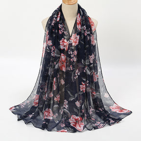 VS589 printed voile hijab scarf